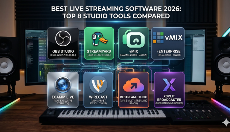 perbandingan OBS Studio dan vMix sebagai software live streaming profesional.