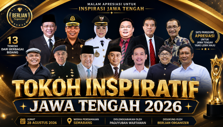 13 Tokoh Inspiratif Jateng 2026 Raih Penghargaan, Erga Digital Dukung Visual Acara
